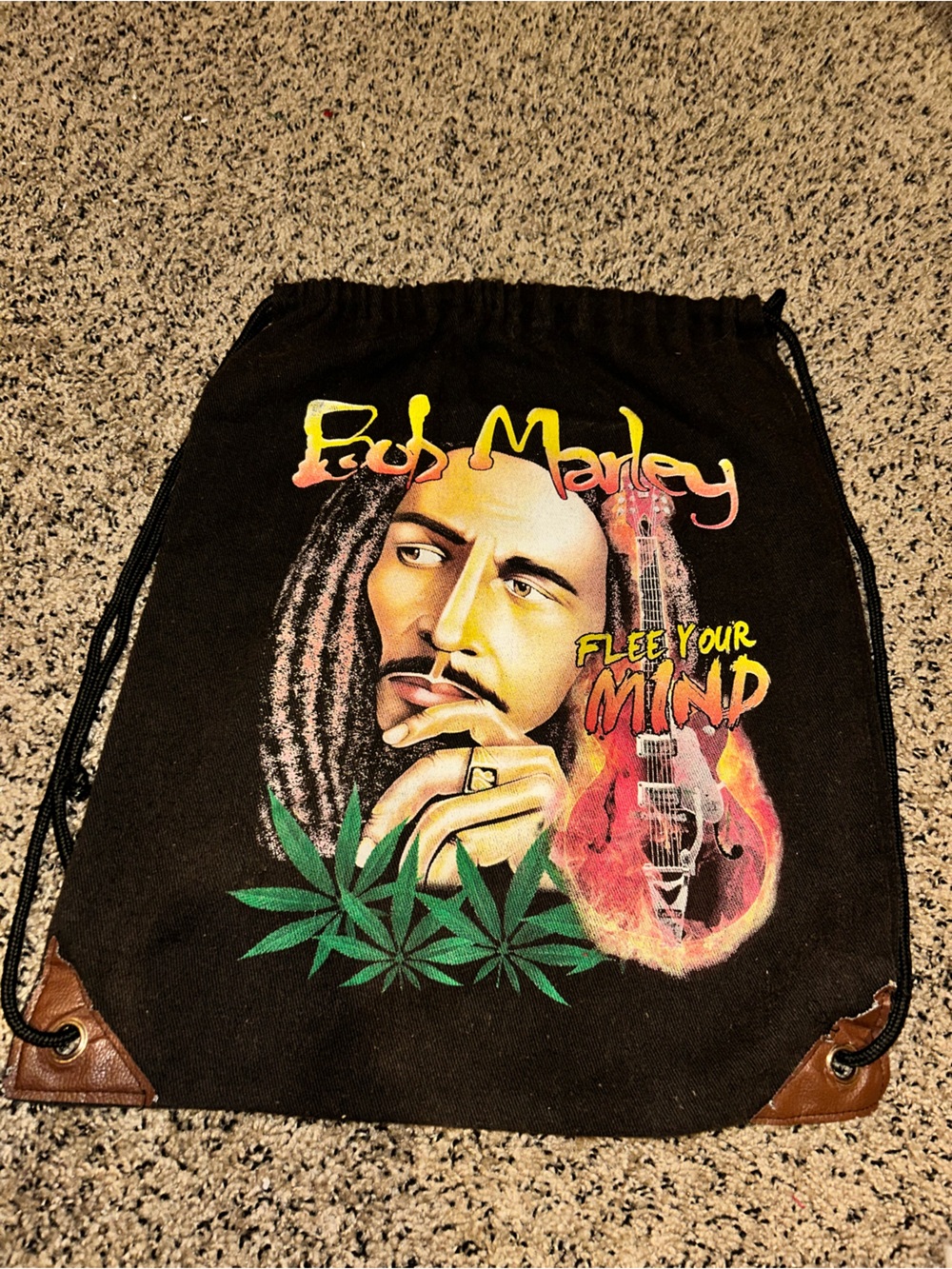 Bob Marley Drawstring Unisex Knapsack Backpack